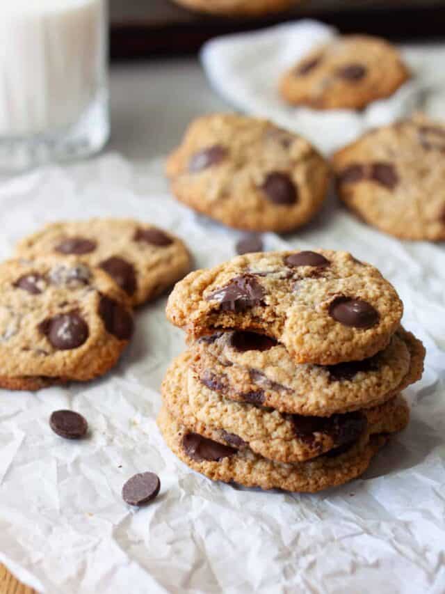 Homemade Oat Flour Chocolate Chip Cookies